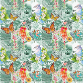 Crafty By Chatham Glyn Mosaic Garden Tissu 100 % coton 140 cm de large Crafty Cottons imprimé numériquement pour l'artisanat, la couture, la confection de vêtements et la décoration intérieure
